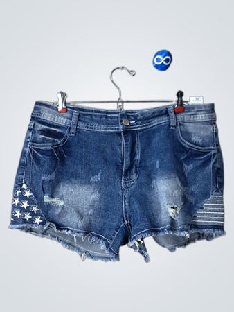 Distressed Denim Shorts