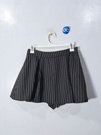 Black and White Striped Shorts