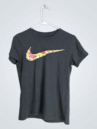 Nike Floral Swoosh Black T-Shirt