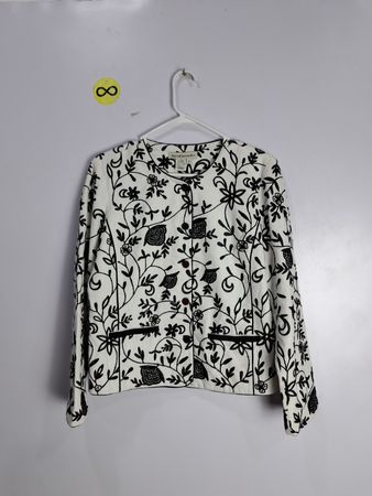 David Brooks Floral Embroidered Jacket