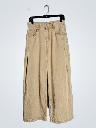 Tan Wide-Leg Pants