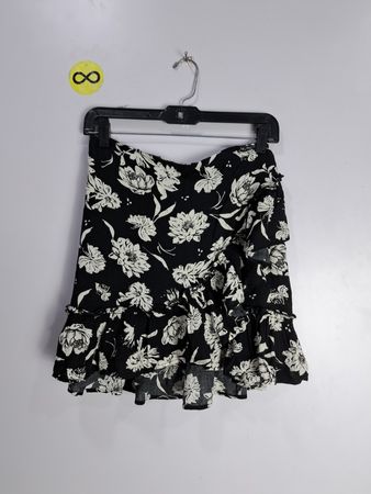 Black Floral Skirt