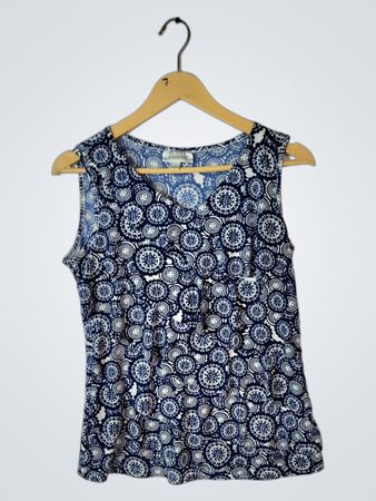 Dressbarn Sleeveless Printed Blouse