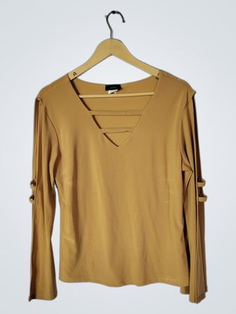 Aura Long-Sleeve V-Neck Top