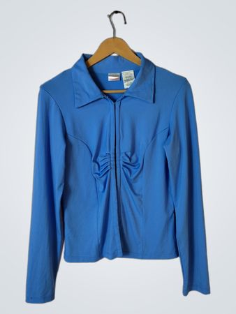 Blue Long-Sleeve Top