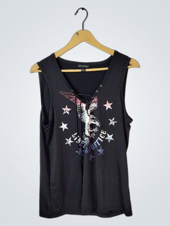 Rock & Republic Graphic Sleeveless Top