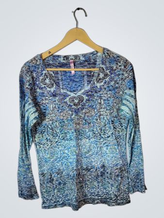 Kiara Blue Printed Top