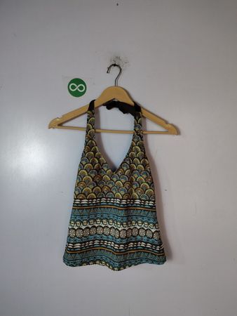 Womens Halter Patterned Top