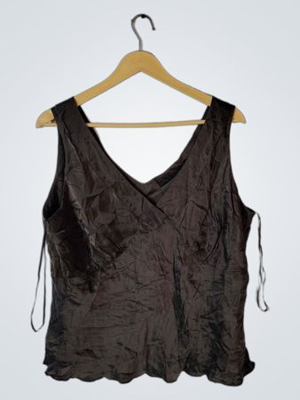 Anne Klein Gray Silk Blouse