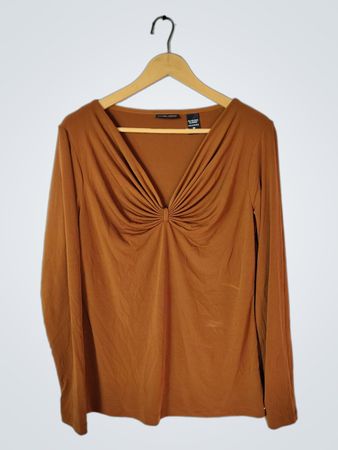 Brown Long-Sleeve Top