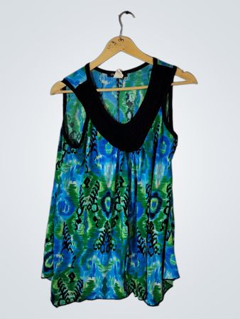 Only Printed Sleeveless V-Neck Top