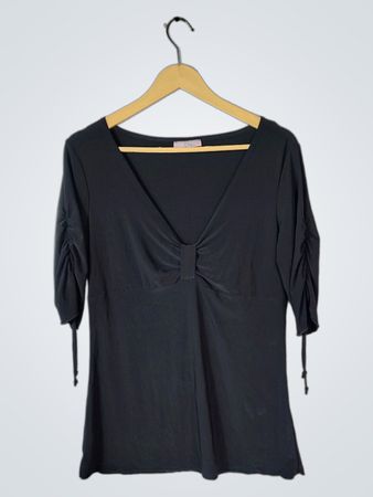 Egen Black V-Neck Blouse
