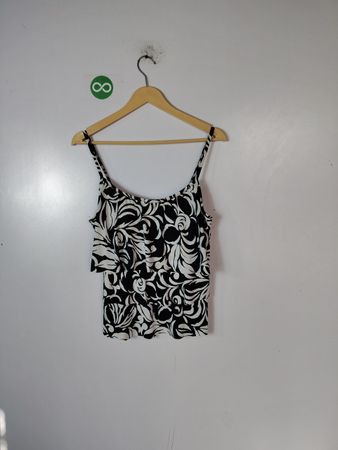 Black and White Floral Top