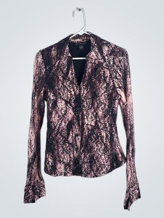 Pink and Black Snakeskin Blazer