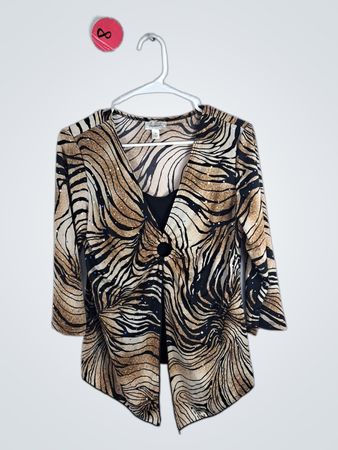 dressbarn Zebra Print Blouse