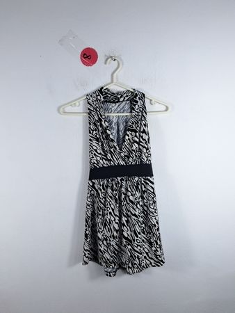 Black and White Animal Print Dress