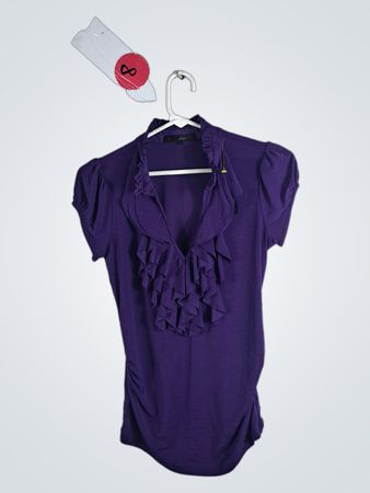 Purple Ruffled Blouse