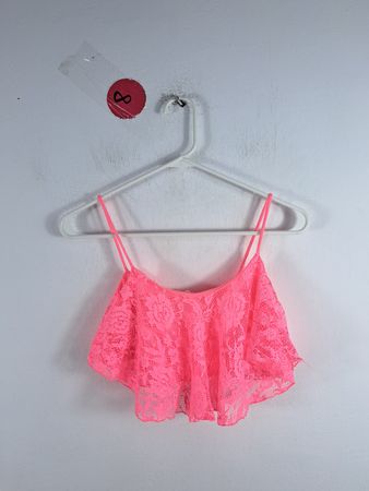 Unbranded Pink Lace Crop Top