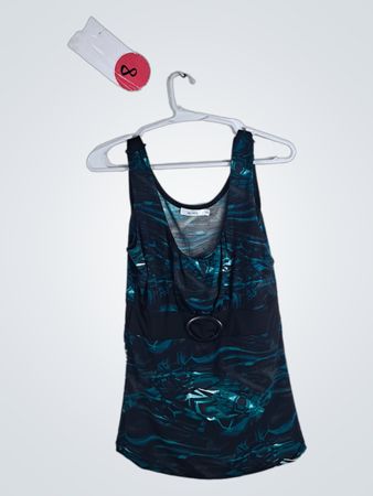 RICKIS Blue Printed Tank Top