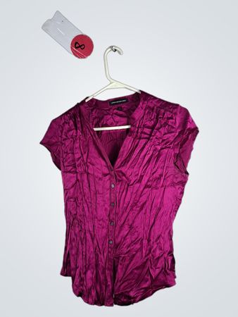 Magenta Silk Blouse
