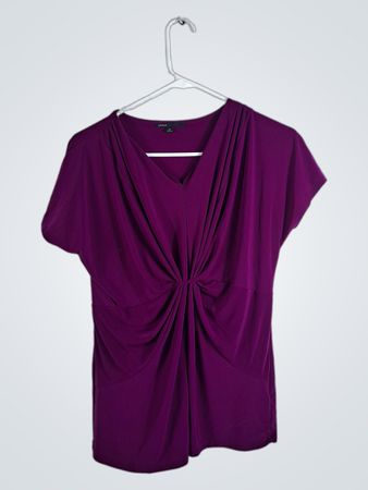 Chaus Purple Twist Front Blouse