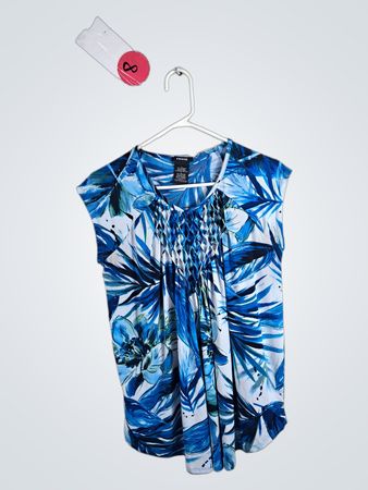Premise Blue Floral Blouse