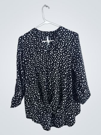 Black and White Polka Dot Blouse