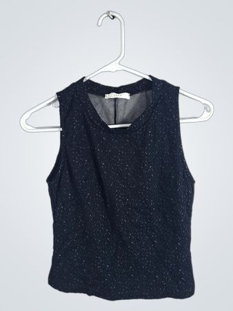 Lush Black Speckled Tank Top