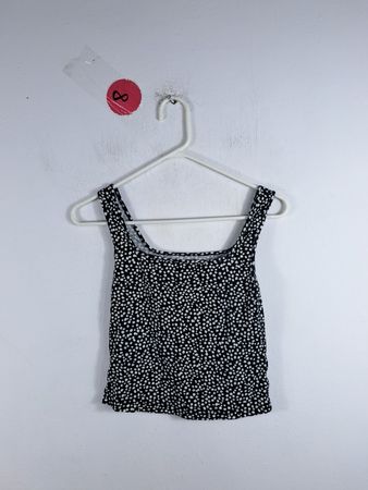 Old Navy Black and White Polka Dot Tank Top