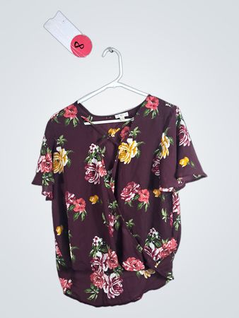Chico's Floral Wrap Blouse