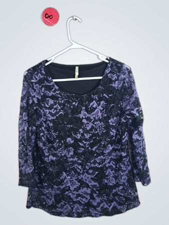 White Stag Purple Floral Blouse