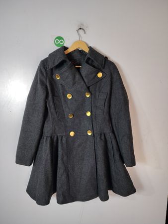Via Gray Wool Coat