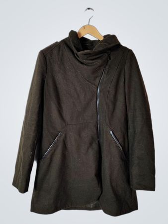 French Connection Olive Hooded Zip-Up Jacket