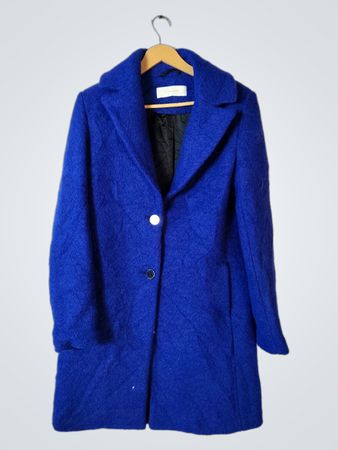 T Tahari Blue Wool Coat