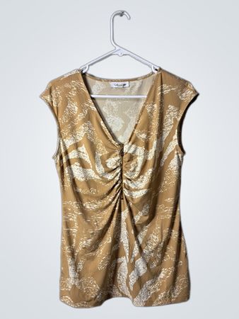 Calvin Klein Gold Patterned Top