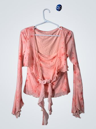 Pink Floral Blouse