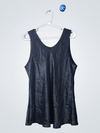 Fishers Finery Black Silk Dress