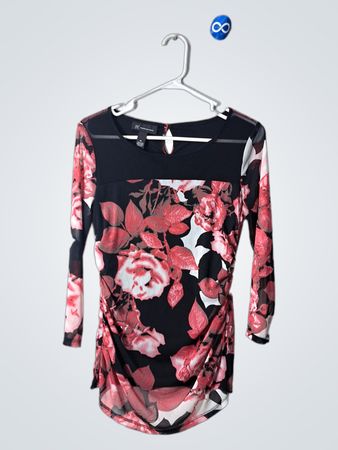 INC International Concepts Floral Long Sleeve Top