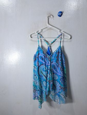 Beach House Blue Paisley Swimsuit Top