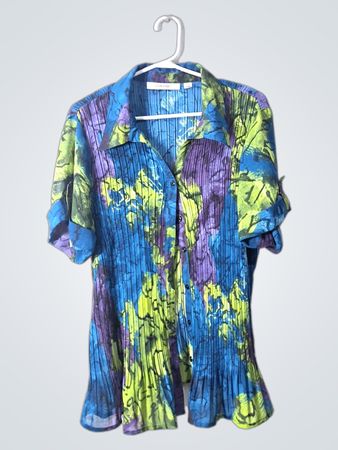 Avenue Pleated Floral Blouse