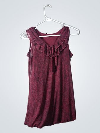 Maroon Sleeveless Top