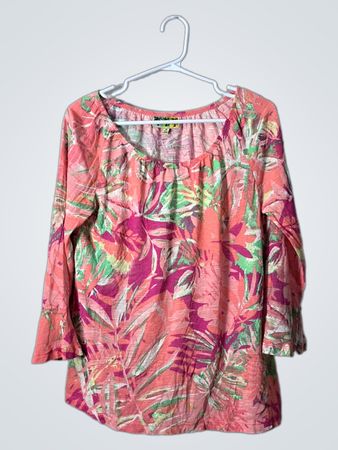 Palm Grove Floral Blouse