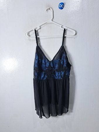 Zoma Black and Blue Lace Camisole
