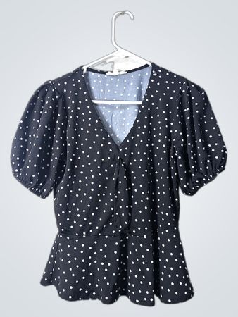 Black Polka Dot Blouse
