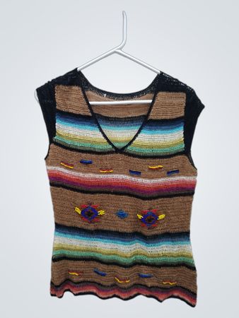 Striped Crochet Top