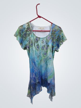 Indigo Soul Blue Floral Blouse
