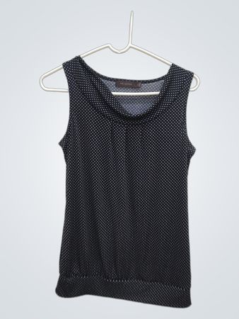 The Limited Black and White Polka Dot Tank Top