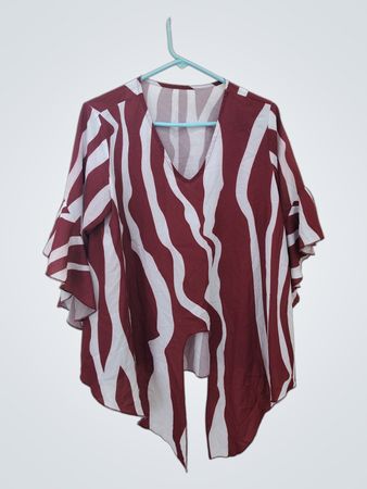 Red and White Striped Top
