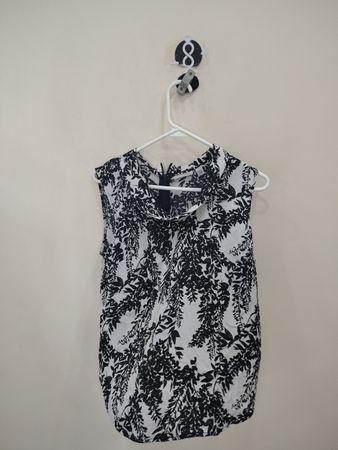 Halogen Black and White Floral Dress