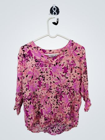 89th & Madison Pink Floral Blouse
